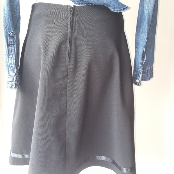 Sz 1 circle skirt with bow trim  black on black - Picture 3 of 6